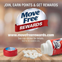 Move Free Rewards cap and white coated tablets with supplement bottle