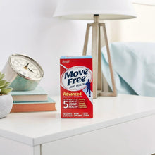 Move Free Advanced supplement bottle with white coated tablets