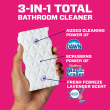 Hand holding a white textured Magic Eraser cleaning sponge pad
