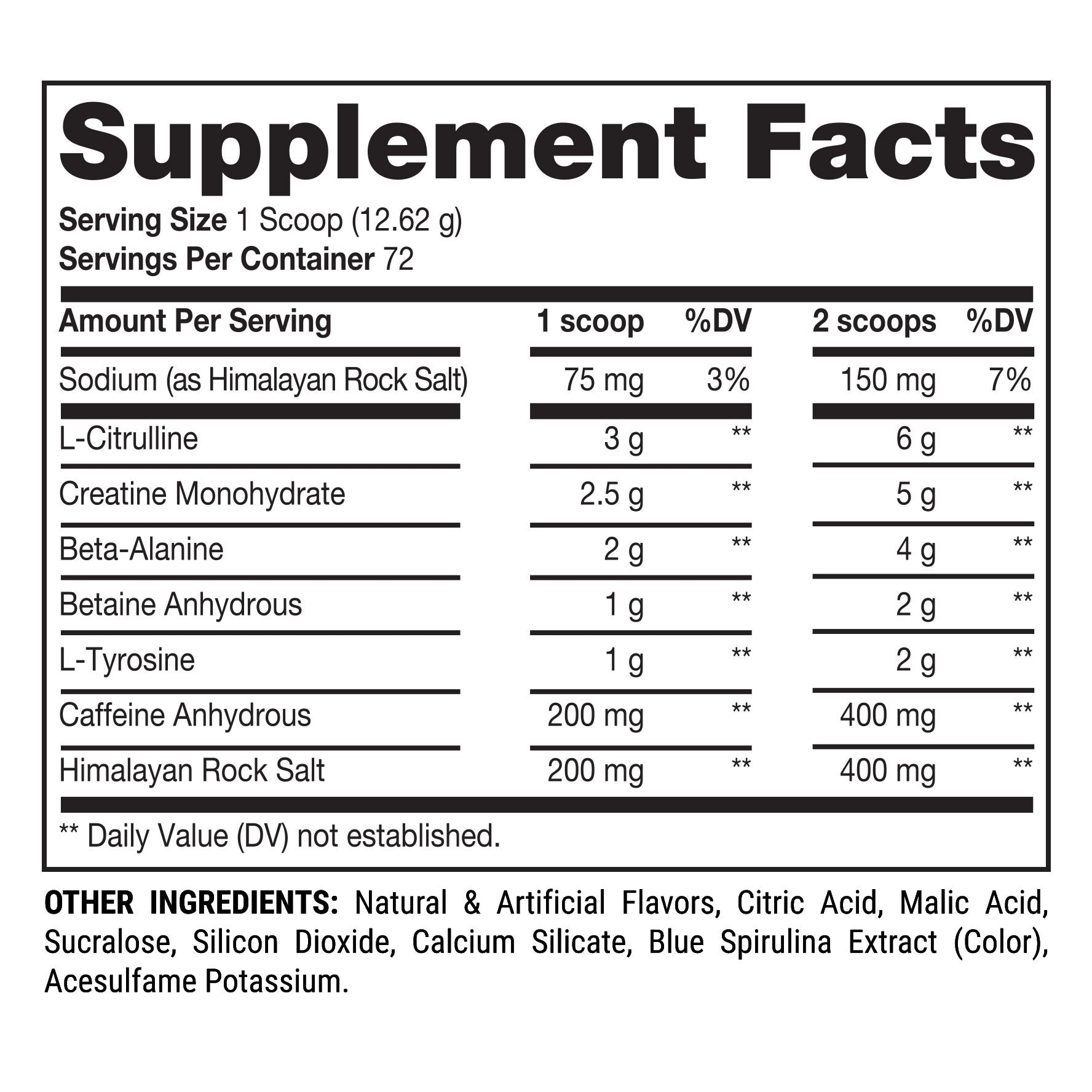 Mr. Hyde Signature Pre-Workout, Blue Razz, 72 Servings