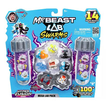Mini figure swarms mega lab pack blister tray with circular core and two gray capsules