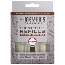 Lavender scented oil refill cartridges with recyclable glass for plug-in diffuser, 2-pack