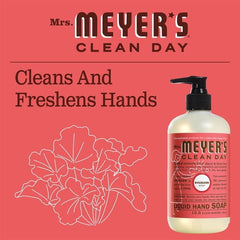 Mrs. Meyer's Clean Day Liquid Hand Soap, Rhubarb Scent, 12.5 Ounce Bottle ( PACK  OF 4 )