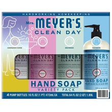 Hand soap variety pack with four pump bottles, Clean Day scents assortment