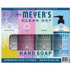 Mrs. Meyer's Hand Soap Clean Day Assortment, 16 fl oz, 4-pack - USA MEGA SHOP