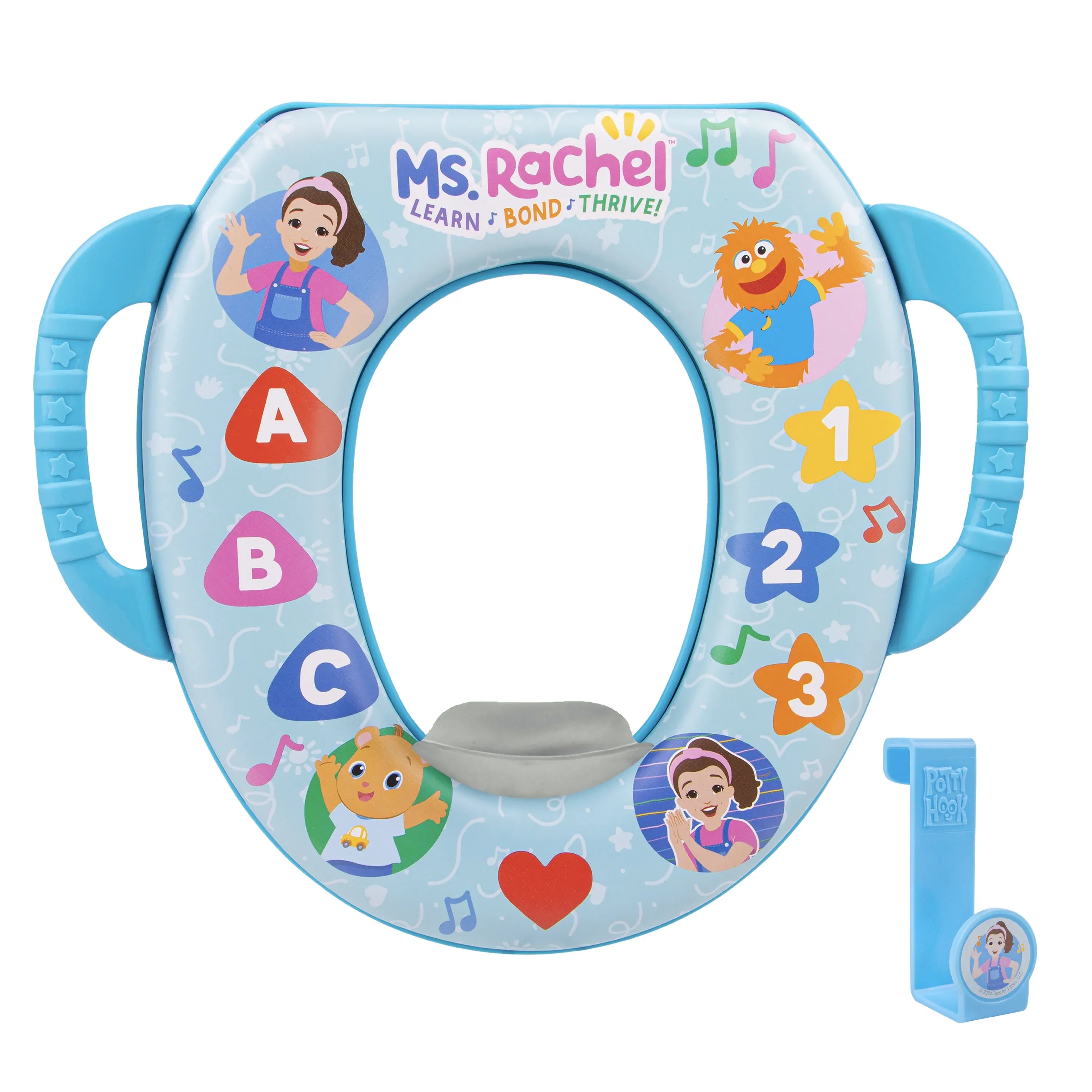 Bluey Soft Potty Training Seat for Toddlers with Hanging Hook, Fits Standard Toilets - USA MEGA SHOP