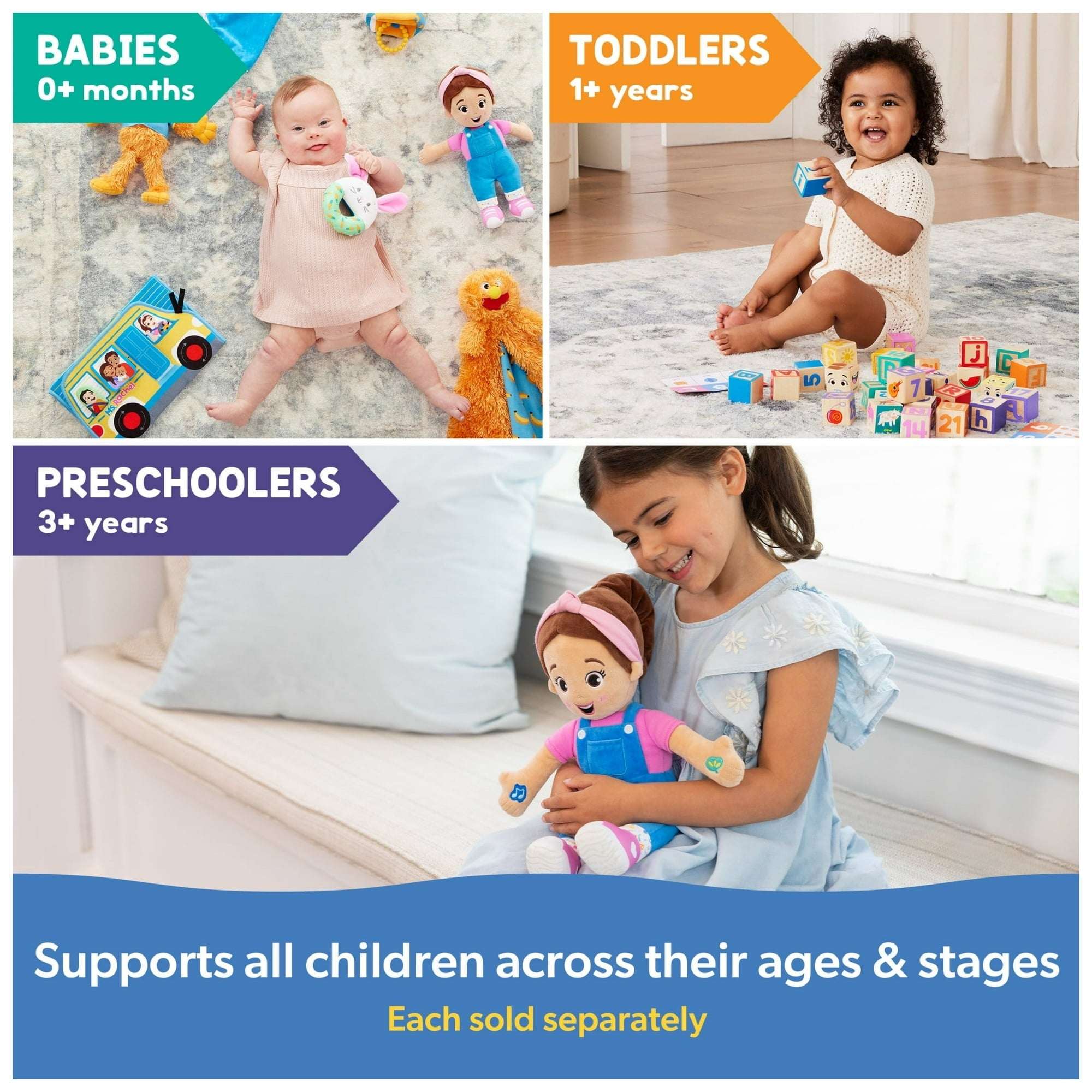 Ms. Rachel Official Speak & Sing 16-Inch Plush Doll for Ages 6 Months to 3+ Years