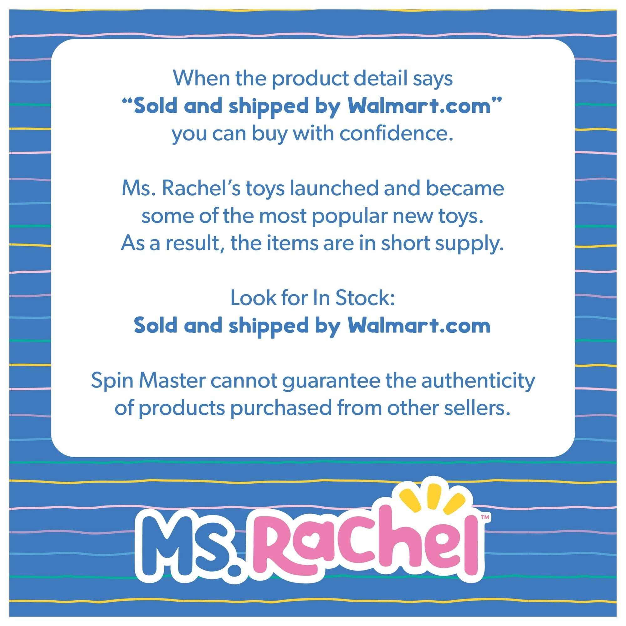 Ms. Rachel Official Surprise Plush Learning Box for Ages 0-2+