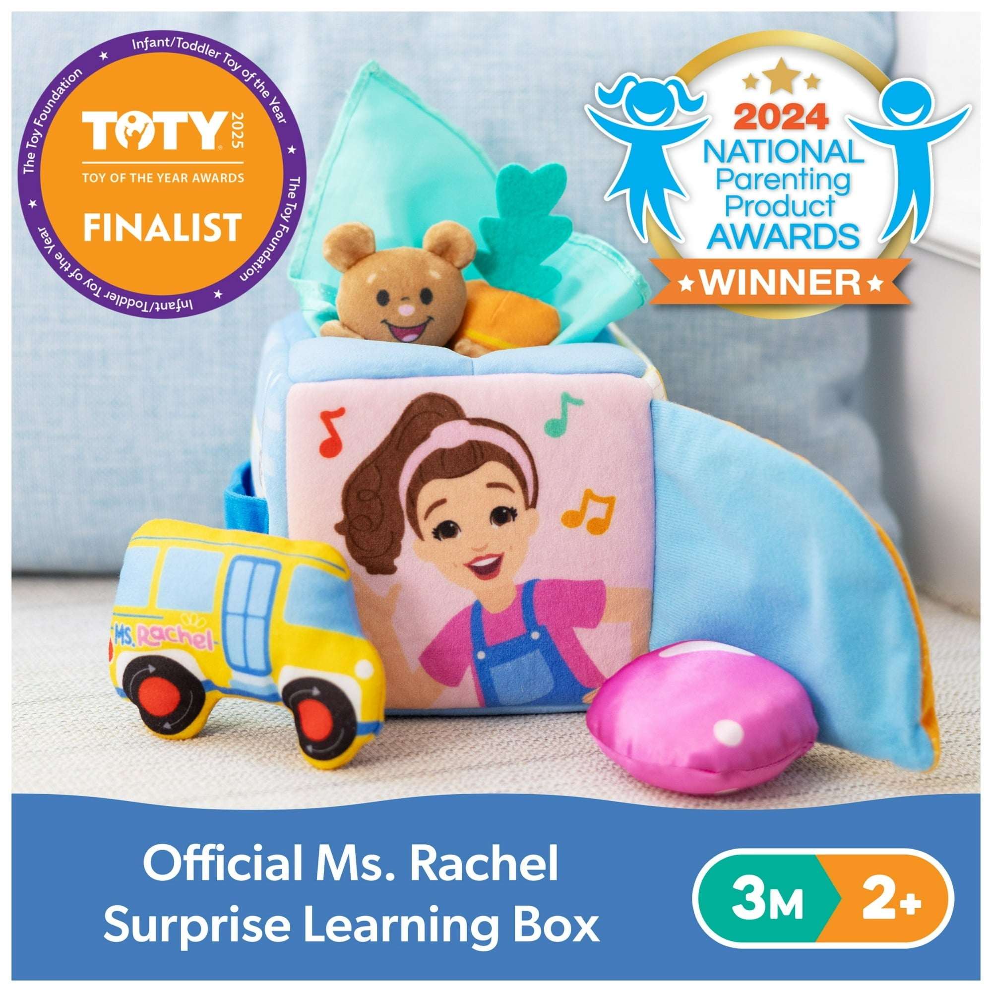 Ms. Rachel Official Surprise Plush Learning Box for Ages 0-2+
