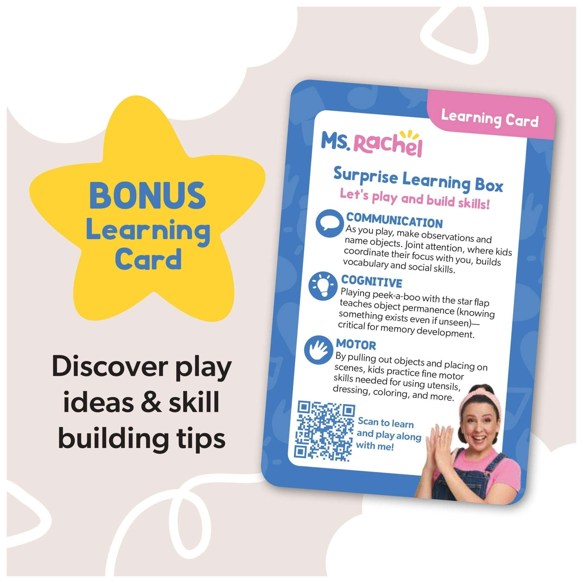Ms. Rachel Official Surprise Plush Learning Box for Ages 0-2+