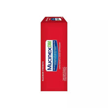 Mucinex DM Max box side panel with extended-release bi-layer strength branding