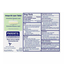 Mucinex DM Max drug facts label panel with active ingredients, warnings, and uses