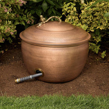 Mullally copper hose pot with textured finish, domed lid and hose outlet