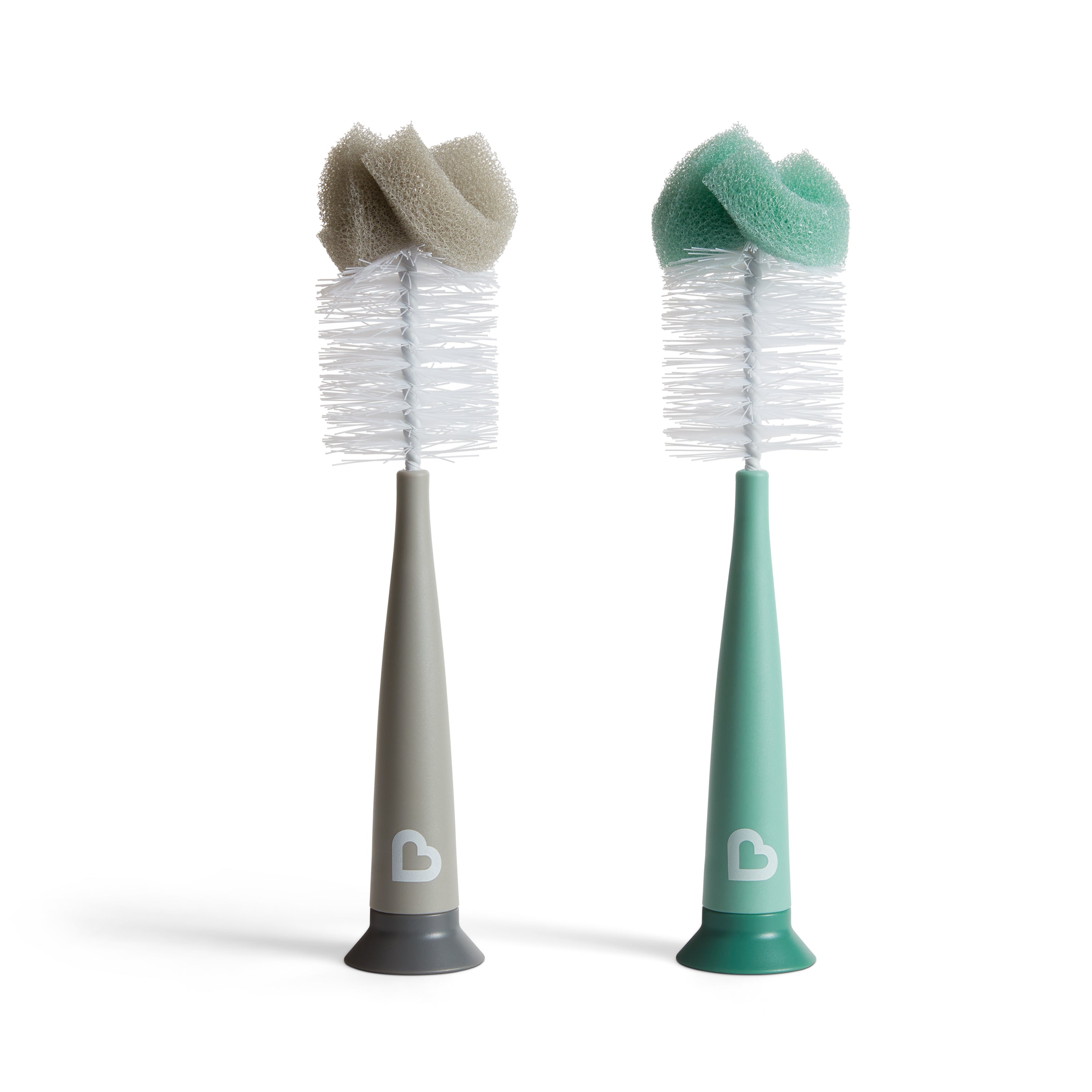 Munchkin Sponge Bottle Brush Gray/Sage 2 Pack Unisex