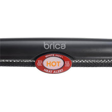 Black roller bar close-up with brica White Hot heat alert HOT label