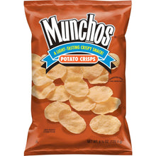 Munchos potato crisp snack chips bag with illustrated potato chips front