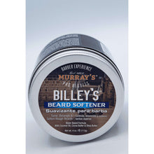 Beard softener jar with silver lid and front label for beard softening cream
