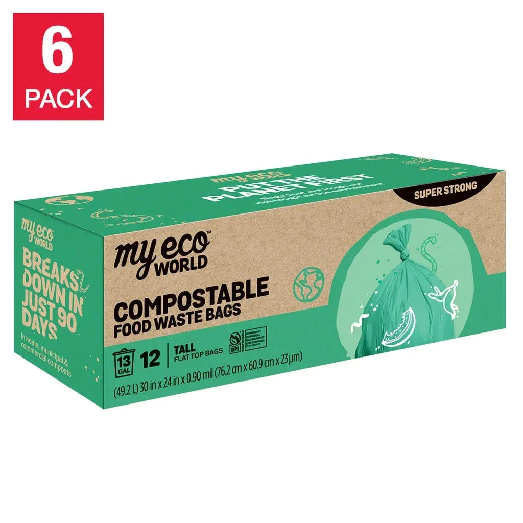 MyEcoWorld 13-gallon Compostable Food Waste Bag, 72-count - USA MEGA SHOP