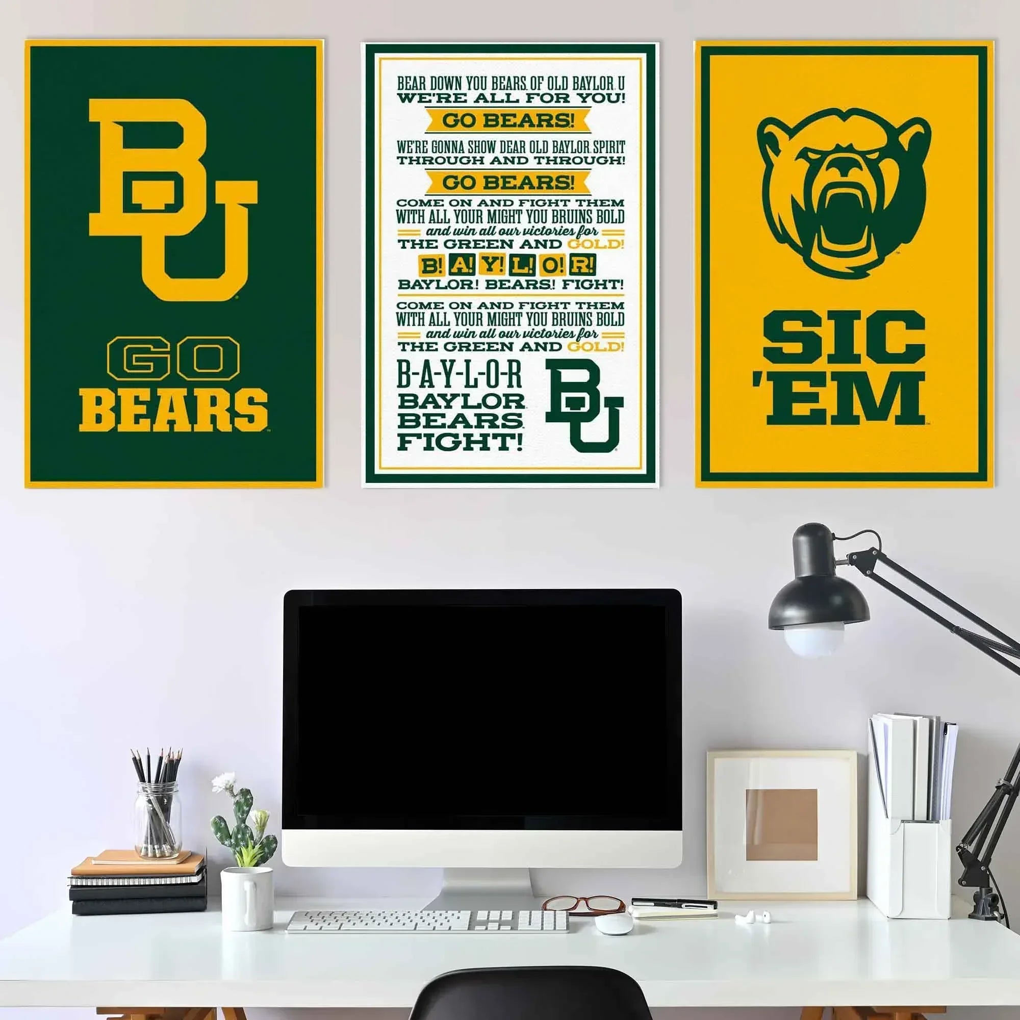 NCAA 3-piece Adhesive Canvas Peel-and-Stick Wall Art