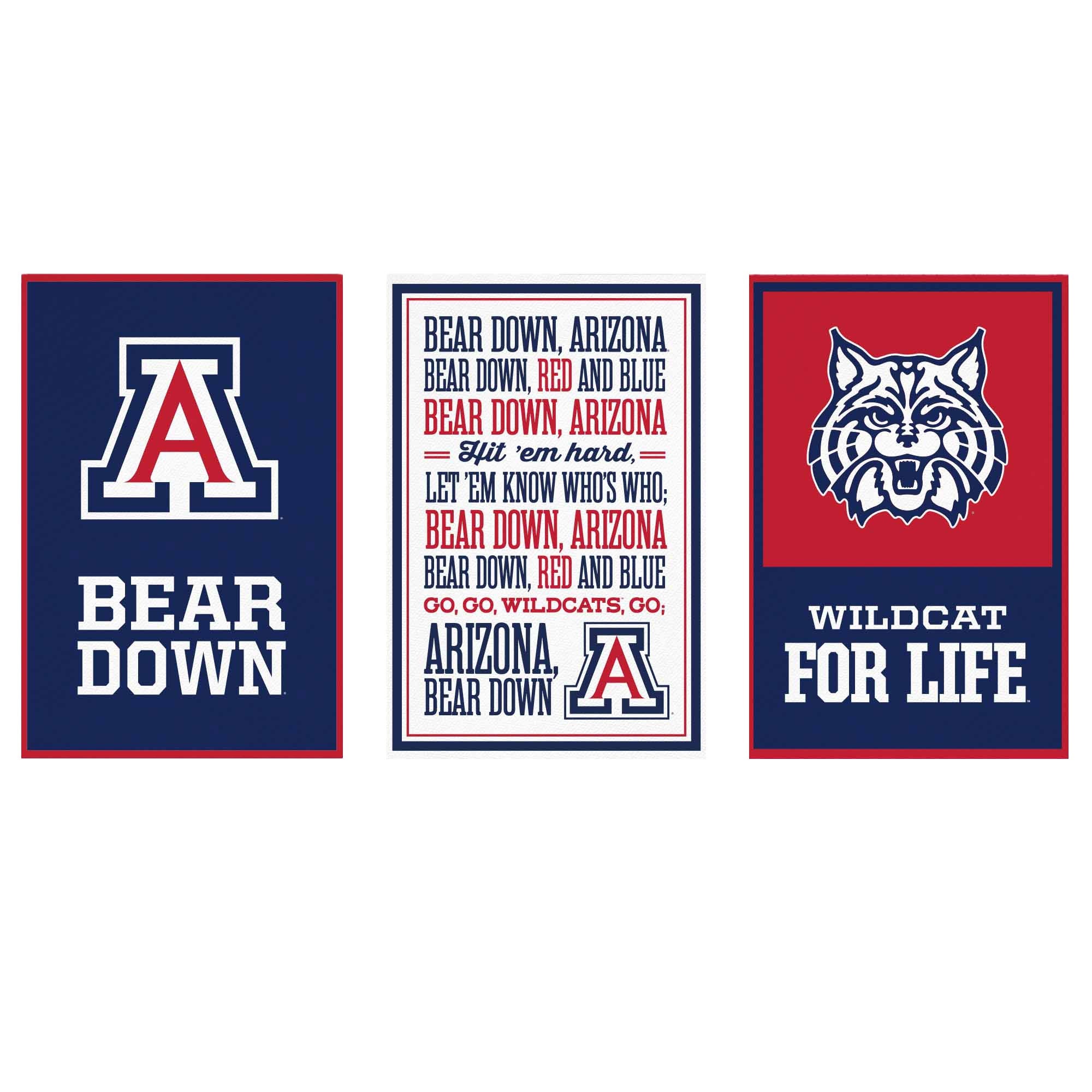 NCAA 3-piece Adhesive Canvas Peel-and-Stick Wall Art
