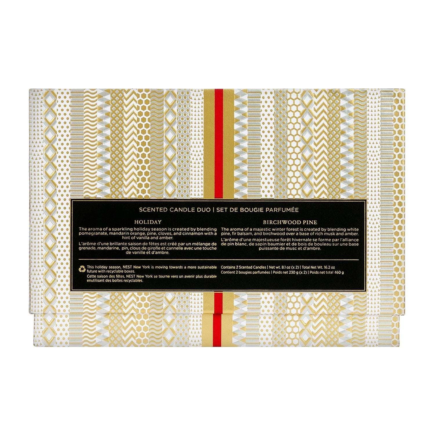 NEST New York Holiday & Birchwood Pine Classic Candle Set, 8.1 oz. Each