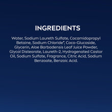 NIVEA MEN body wash ingredient list panel on blue bottle back