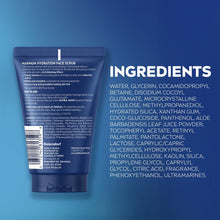 NIVEA MEN face scrub tube back with ingredient panel and barcode