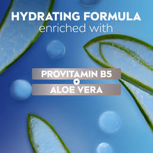 Blue face scrub gel with aloe vera leaves and water-like bubbles