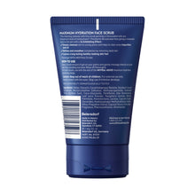 NIVEA MEN Maximum Hydration Face Scrub tube, dark blue back label