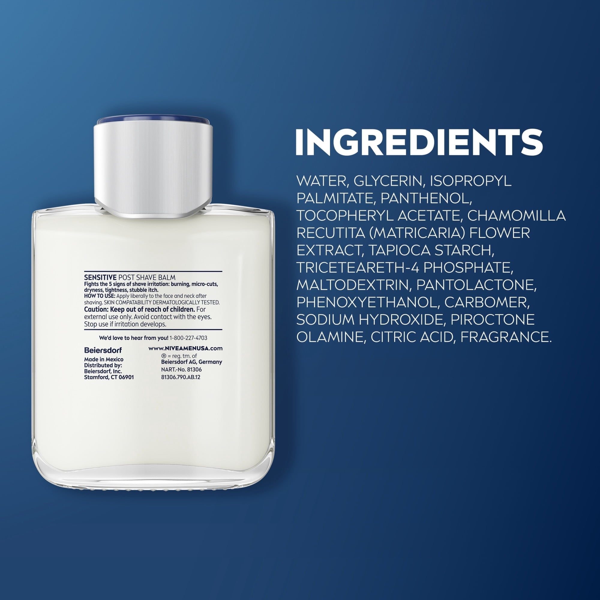 NIVEA MEN Real Madrid Limited Edition Design Sensitive Post Shave Balm, 3.3 fl oz (3 PACK )