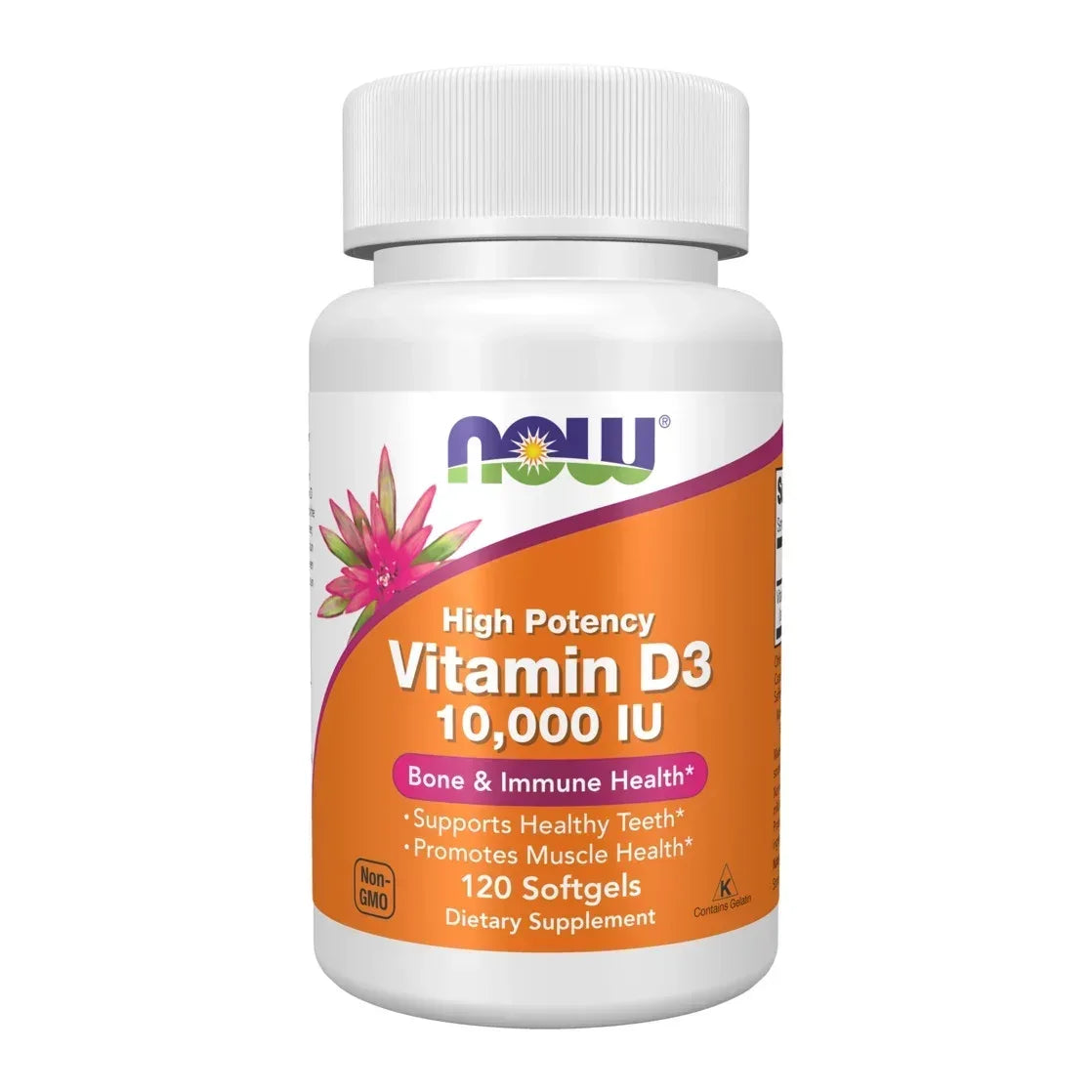 NOW Foods, Vitamin D-3, High Potency, 125 mcg (5,000 IU), 120 Softgels