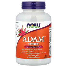 NOW ADAM softgels bottle with purple cap and orange label, 90 softgels