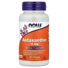 Astaxanthin softgel bottle, 4 mg with orange label and blue cap