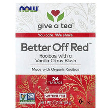 Caffeine-free rooibos tea box, Better Off Red, 24 tea bags