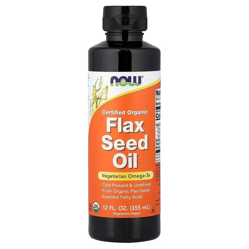 NOW Foods, Certified Organic Flax Seed Oil