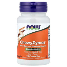 ChewyZymes berry chewable enzyme supplement bottle with purple cap