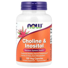 NOW Foods, Choline & Inositol, 100 Veg Capsules - USA MEGA SHOP