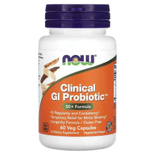 NOW Clinical GI Probiotic supplement bottle with blue cap and front label