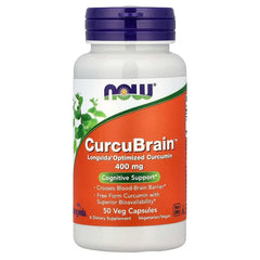 NOW Foods, CurcuBrainâ„¢, 400 mg, 50 Veg Capsules - USA MEGA SHOP