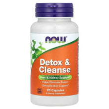 Detox & Cleanse supplement bottle, purple cap, orange label, 90 capsules