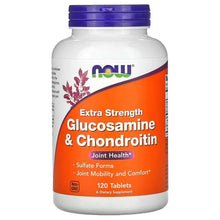 Extra Strength Glucosamine & Chondroitin supplement bottle, 120 tablets, blue cap