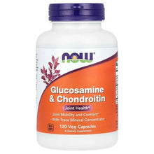NOW Foods Glucosamine & Chondroitin supplement bottle, 120 veggie capsules