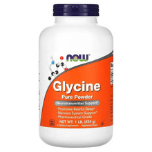 Glycine supplement powder bottle with front label