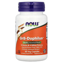 Vegetable probiotic supplement bottle with purple cap and orange front label