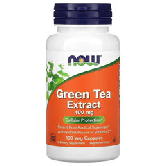 NOW Foods, Green Tea Extract, 400 mg, Veg Capsules