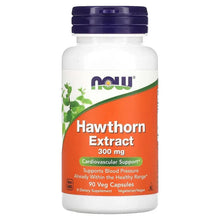 Hawthorn extract 300 mg supplement bottle with purple cap and orange front label