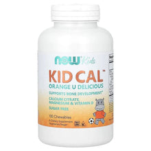 Kids KidCal orange chewable supplement bottle, 100 chews, sugar free