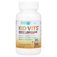 Chewable vitamin tablets bottle labeled Kid Vits Berry Lemonade