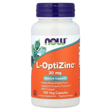 L-OptiZinc veg capsule bottle with purple cap and orange supplement label