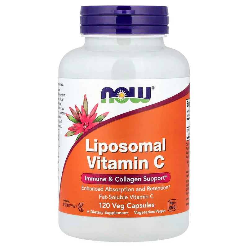 NOW Foods, Liposomal Vitamin C, 120 Veg Capsules (0.5 g per Capsule) - USA MEGA SHOP